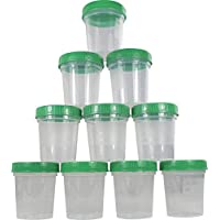500 Piezas Envase de Orina 125ML + Tapón de Rosca en Verde Recipiente Muestra Orina Vasos de Plástico De